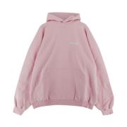 Katoenen Logo Hoodie Balenciaga , Pink , Dames