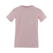 Katoenen Logo T-Shirt Balenciaga , Pink , Dames