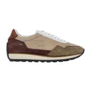 Beige, Bruin en Bordeaux Leren Sneakers Hogan , Brown , Dames