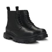 Stijlvolle leren veterschoenen Hugo Boss , Black , Heren