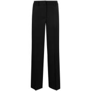 Zwarte Wollen Blend Getailleerde Broek P.a.r.o.s.h. , Black , Dames