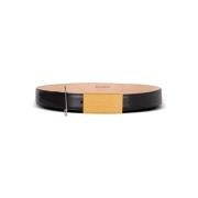 Leren riem met veiligheidsspeld Balmain , Black , Heren