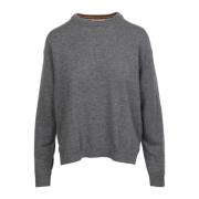 Wol Zijde Kasjmier Trui met Drop Schouder Momoni , Gray , Dames