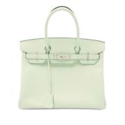 Pre-owned Leather handbags Hermès Vintage , Green , Dames