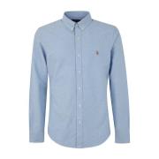 Blauw sportoverhemd met lange mouwen Polo Ralph Lauren , Blue , Heren