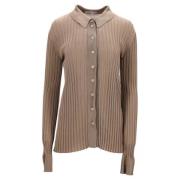 Pre-owned Silk tops Bottega Veneta Vintage , Beige , Dames