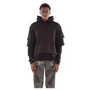 3-Laags Hoodie in Blk01 Heliot Emil , Black , Heren