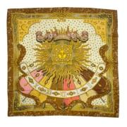 Pre-owned Silk scarves Hermès Vintage , Yellow , Dames