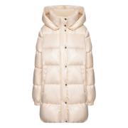 Donsjack met afneembare capuchon add , Beige , Dames