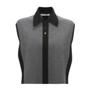 Gelaagde Polo Vest Houtskool Grijs JW Anderson , Gray , Dames