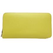 Pre-owned Leather handbags Hermès Vintage , Yellow , Dames