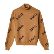 Geribbelde Coltrui met All Over Print Gaëlle Paris , Brown , Dames