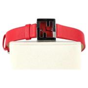 Pre-owned Leather watches Fendi Vintage , Red , Dames