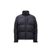 Navy Short Down Jacket Airsoft Moncler , Blue , Heren