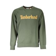 Groene Katoenmix Trui Timberland , Green , Heren