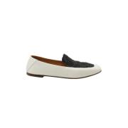 Pre-owned Leather flats Chloé Pre-owned , White , Dames