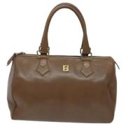 Pre-owned Leather handbags Fendi Vintage , Brown , Dames