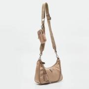 Pre-owned Leather prada-bags Prada Vintage , Beige , Dames