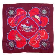 Pre-owned Silk scarves Hermès Vintage , Red , Dames