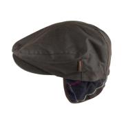 Wax Flat Cap van Katoen Barbour , Green , Heren