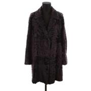 Pre-owned Fur outerwear Saint Laurent Vintage , Purple , Dames