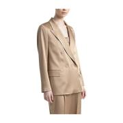 Cady enver satijnen double-breasted blazer Peserico , Brown , Dames