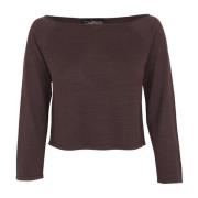 Tussa, zijden gebreide top in aubergine Cortana , Purple , Dames