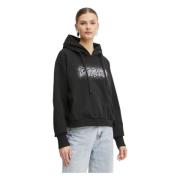 Hoodie met stijl Pinko , Black , Dames