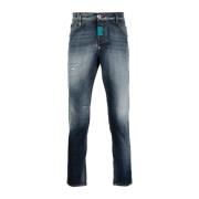 Blauwe Skinny Fit Denim Broek Philipp Plein , Blue , Heren