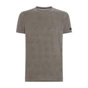 Grijze Techno Wash Geribbelde T-shirt RRD , Gray , Heren