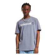 Casual Katoenen T-shirt Timberland , Gray , Heren