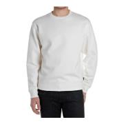 Sweatshirt met ronde hals Replay , White , Heren