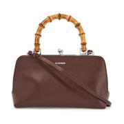 Bamboe Mini Handtas met Goji Details Jil Sander , Brown , Dames