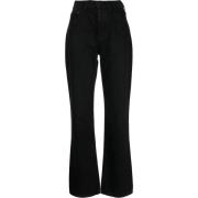 Zwarte High-Rise Straight Jeans Rag & Bone , Black , Dames