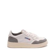 Witte Sneakers met Platte Zool Autry , White , Heren