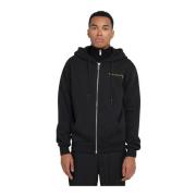 Zwarte Fullzip Hoodie Sweater Richmond , Black , Heren