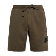 Logo shorts Stone Island , Brown , Heren