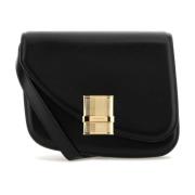 Stijlvolle Zwarte Leren Crossbody Tas Salvatore Ferragamo , Black , Da...