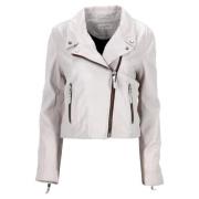 Pre-owned Leather outerwear Jil Sander Pre-owned , White , Dames