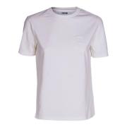 Katoenen T-shirt voor dames met ronde hals Mauro Grifoni , White , Dam...