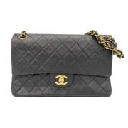 Pre-owned Leather chanel-bags Chanel Vintage , Black , Dames