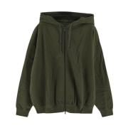 Katoenen Logo Hoodie Y-3 , Green , Dames