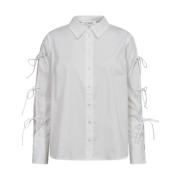 Witte Blouse met Strikdetails Poppy Co'Couture , White , Dames