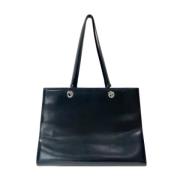 Pre-owned Leather shoulder-bags Cartier Vintage , Black , Dames