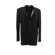 Pre-owned Wool outerwear Givenchy Pre-owned , Black , Dames