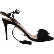 Pre-owned Suede sandals Aquazzura Pre-owned , Black , Dames