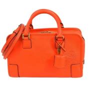 Pre-owned Leather handbags Loewe Pre-owned , Orange , Dames