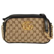 Pre-owned Canvas gucci-bags Gucci Vintage , Beige , Dames