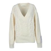 Acryl Polyester Mix Stijlvolle Trui Hinnominate , White , Dames