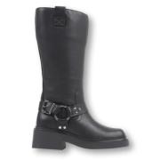 Tijdloze hoge laars met metalen details Bronx , Black , Dames